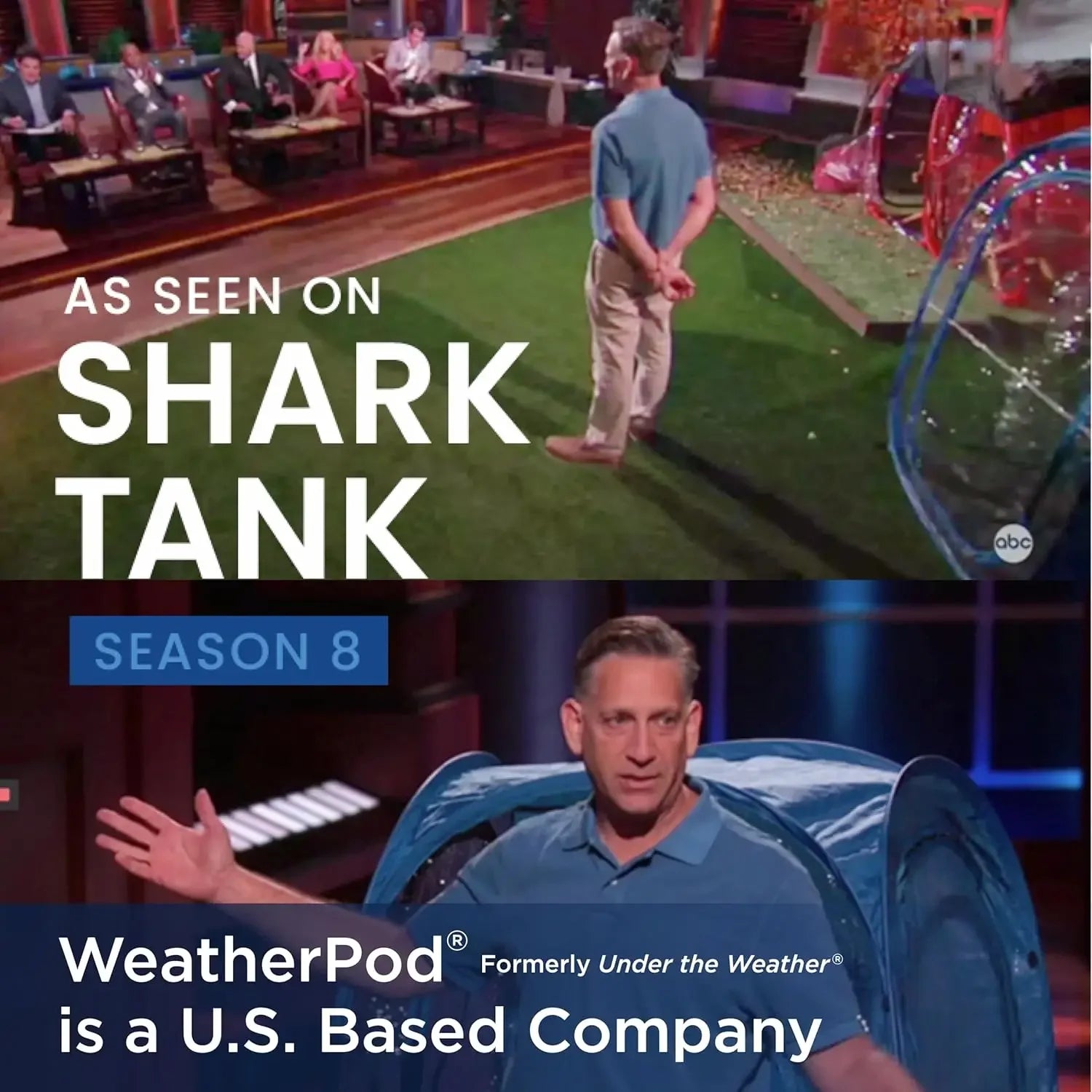 The Original Shark Tank Side-by-Side™ 2-4 Person Pop-Up Pod - Stay Warm, Dry, and Out of The Sun - Weather Pod for Sports, Rain,
