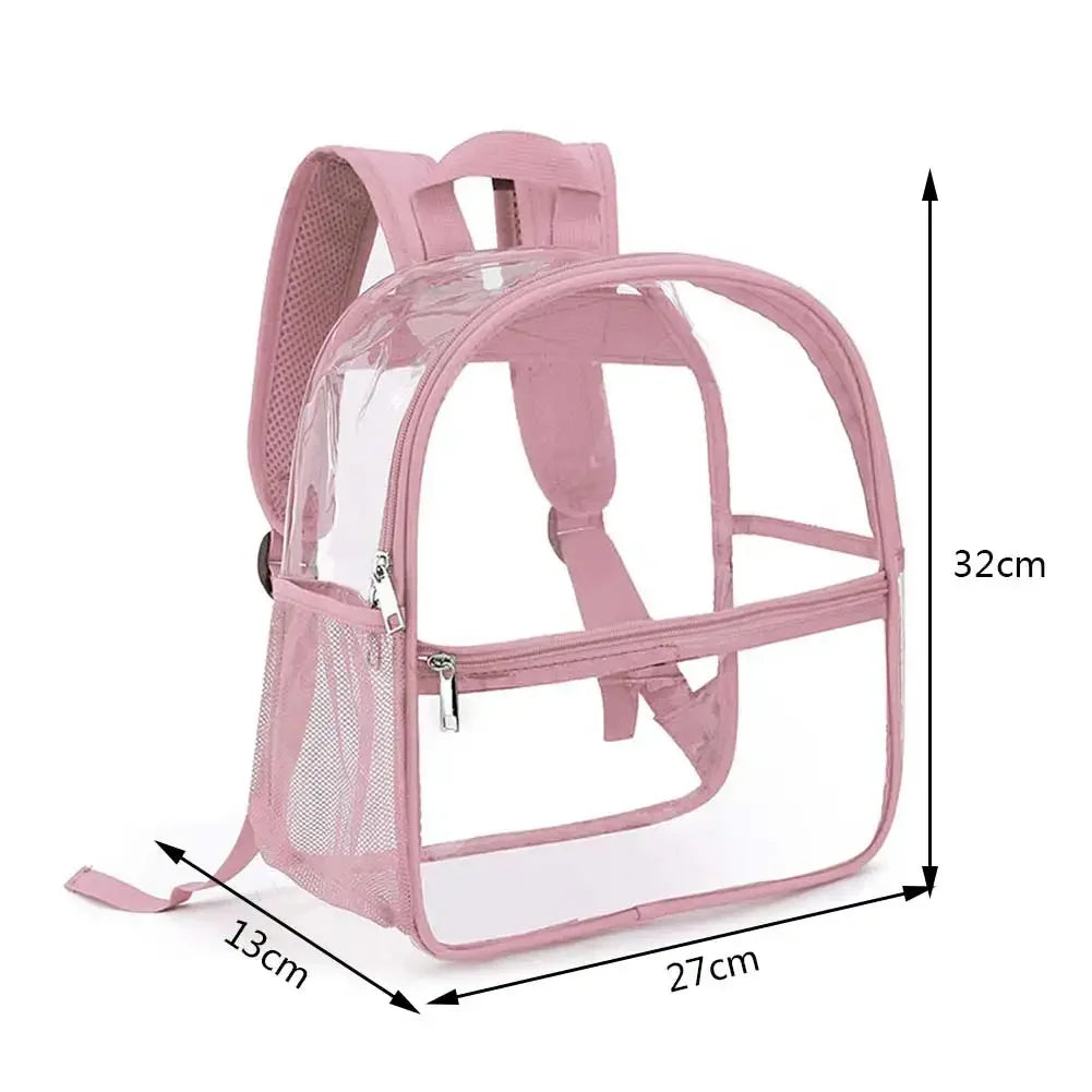 Clear Backpack Stadium Approved Transparent Clear Mini Backpack for Women Men Backpack for Concert Work Sport Festival Venues