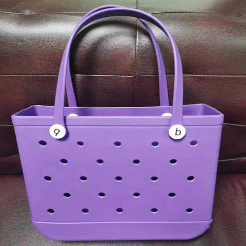 Tote Silicone Basket with Sand Waterproof Travel Bag Sandproof