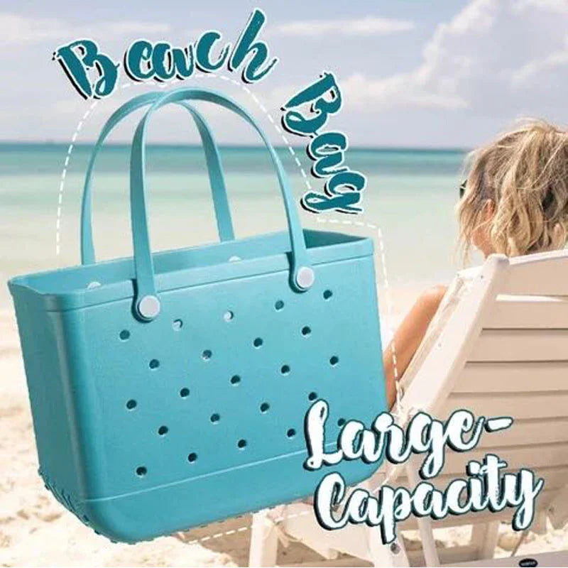 Tote Silicone Basket with Sand Waterproof Travel Bag Sandproof