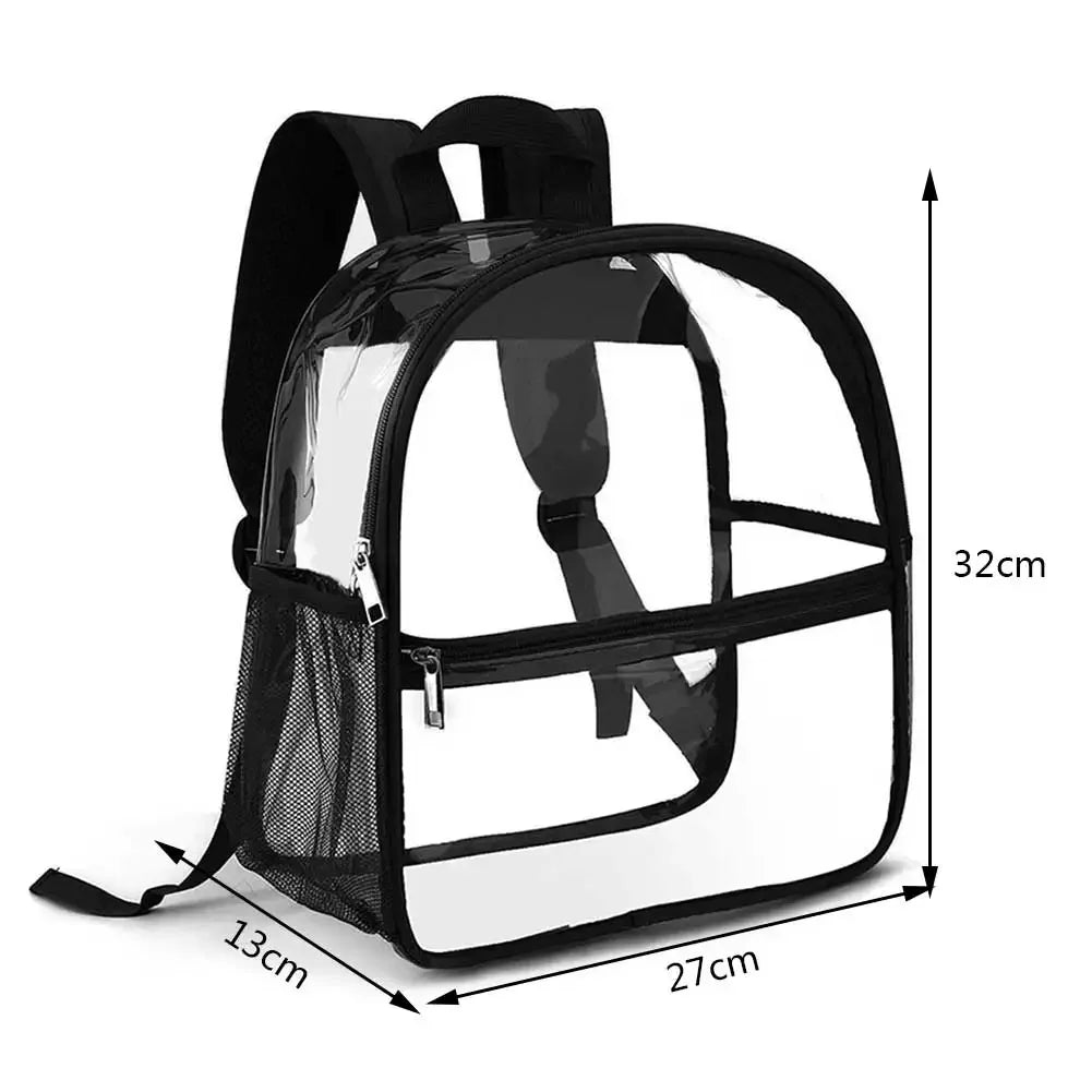 Clear Backpack Stadium Approved Transparent Clear Mini Backpack for Women Men Backpack for Concert Work Sport Festival Venues