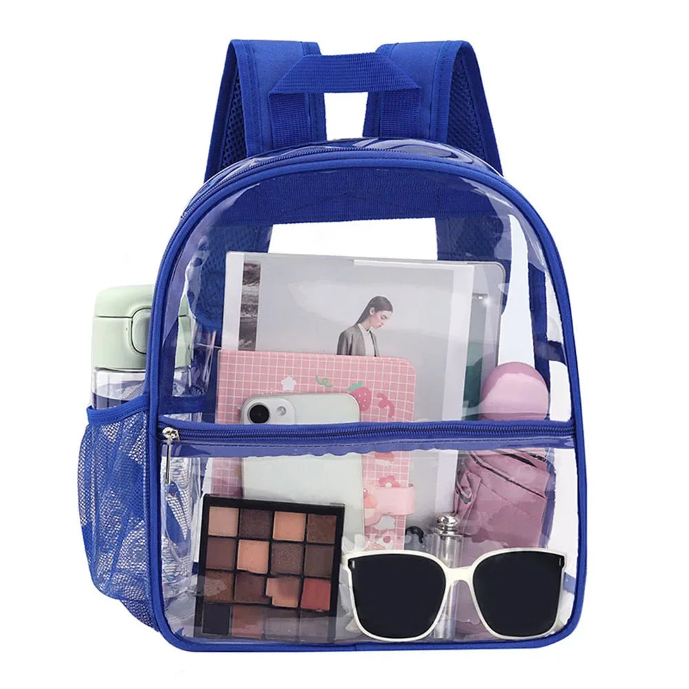 Clear Backpack Stadium Approved Transparent Clear Mini Backpack for Women Men Backpack for Concert Work Sport Festival Venues