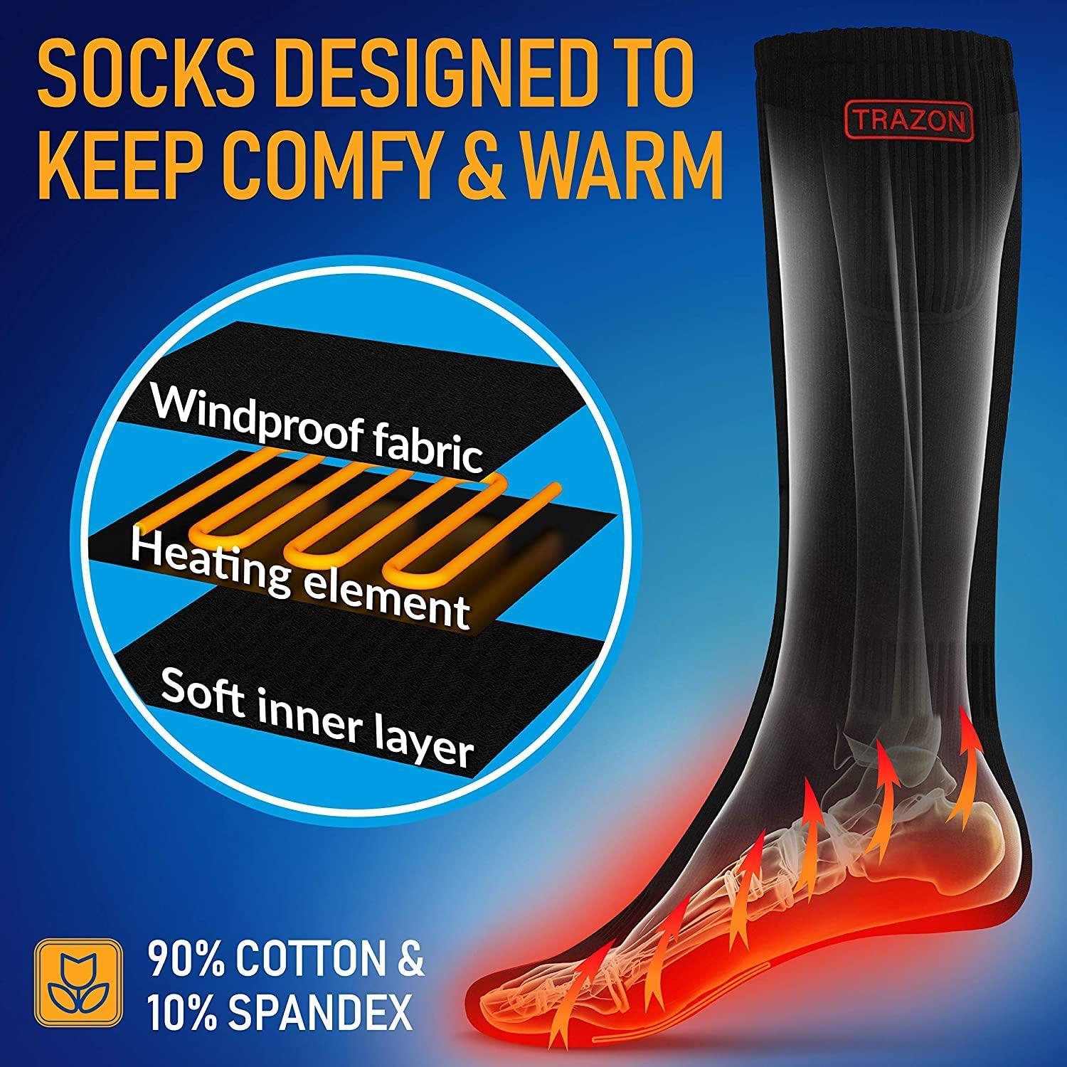 Heated Socks for Men and Women Rechargeable   Electric Battery Thermal