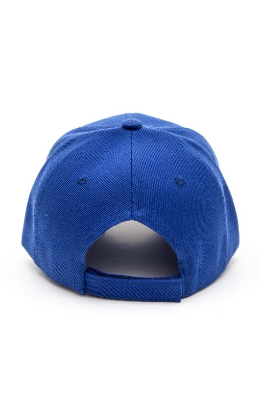 Chenille Baseball Patch Blue Cap