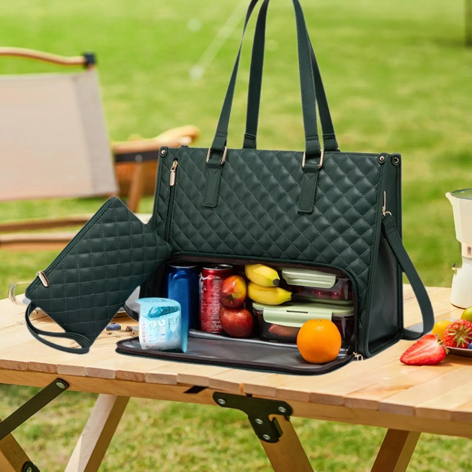 Women's Lunch Tote Bag Laptop Bag with Insulated Lunch Compartment Large Capacity Keep Warm or Cold Outdoor Picnic Tote Handbag