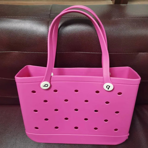 Tote Silicone Basket with Sand Waterproof Travel Bag Sandproof