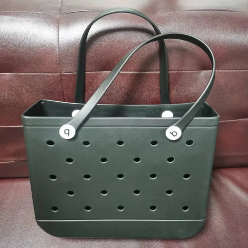Tote Silicone Basket with Sand Waterproof Travel Bag Sandproof