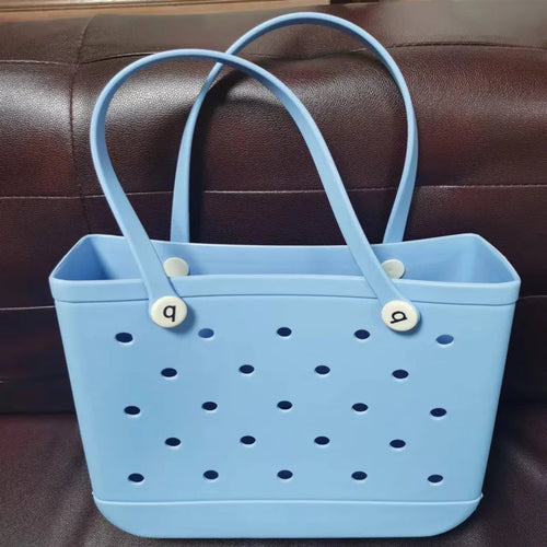 Tote Silicone Basket with Sand Waterproof Travel Bag Sandproof
