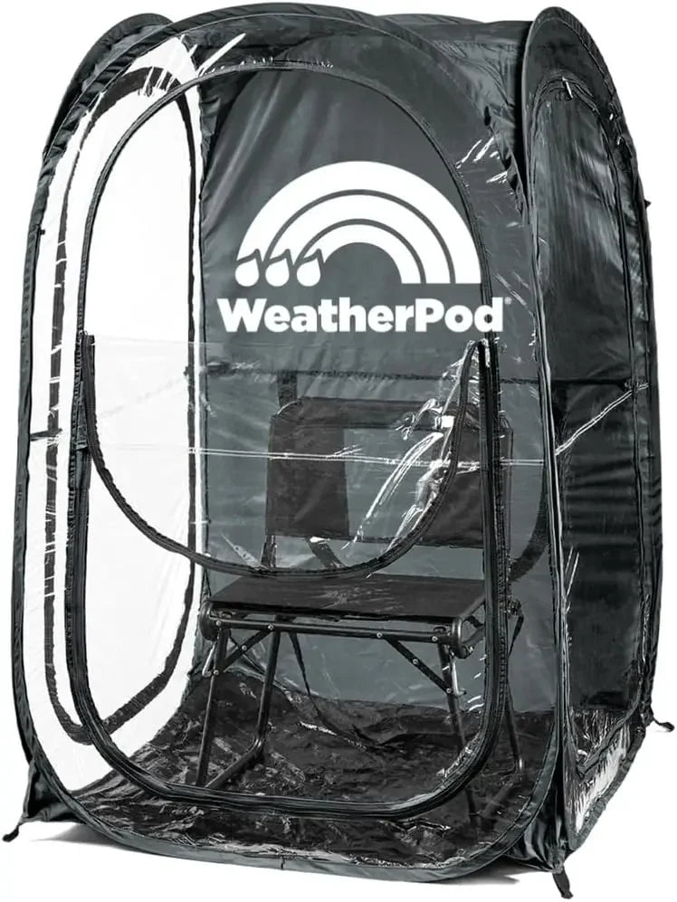 The Original Shark Tank Side-by-Side™ 2-4 Person Pop-Up Pod - Stay Warm, Dry, and Out of The Sun - Weather Pod for Sports, Rain,