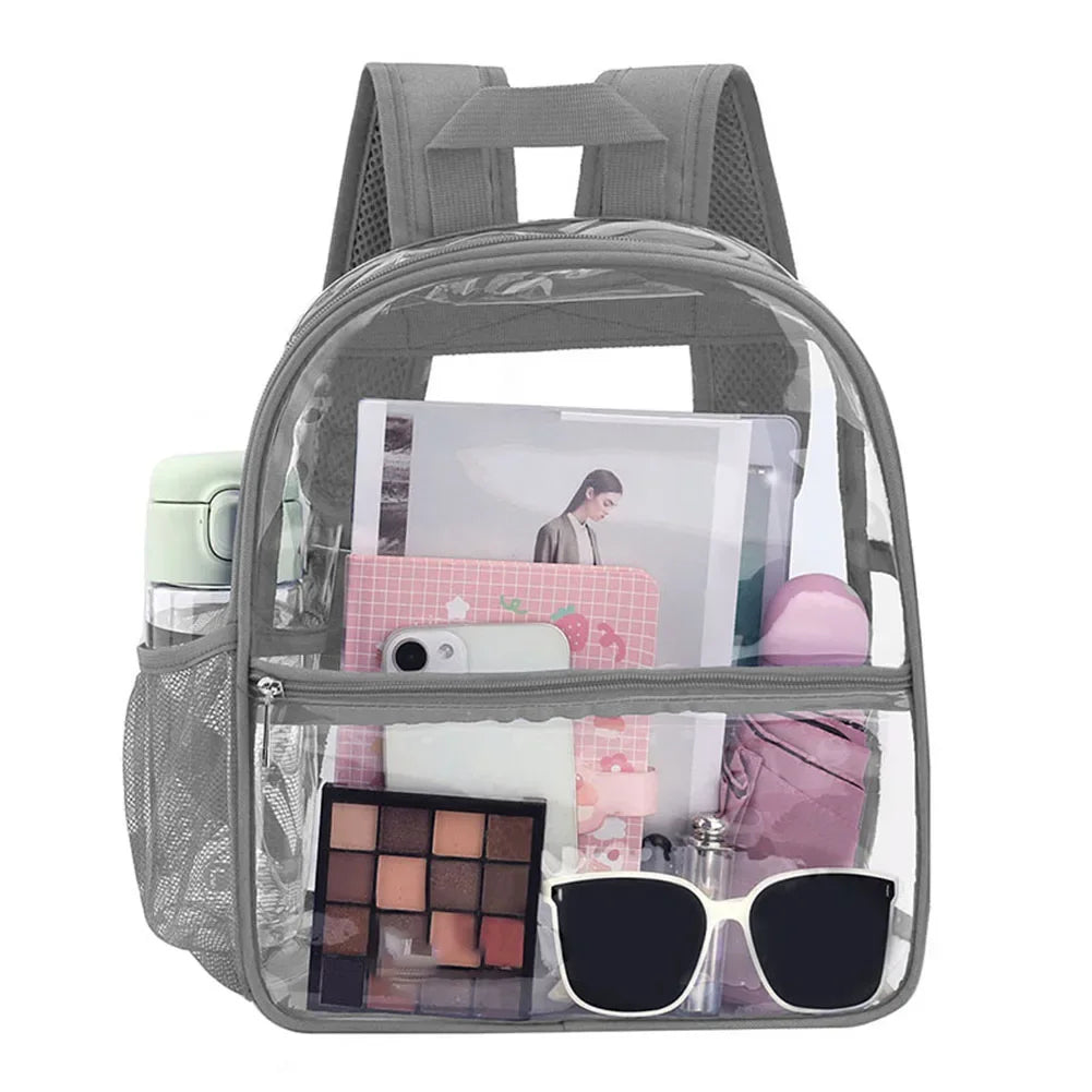 Clear Backpack Stadium Approved Transparent Clear Mini Backpack for Women Men Backpack for Concert Work Sport Festival Venues