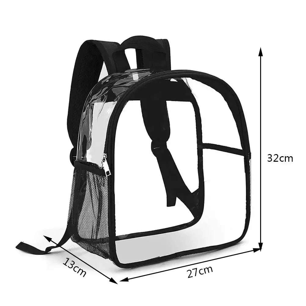 Clear Backpack Stadium Approved Transparent Clear Mini Backpack for Women Men Backpack for Concert Work Sport Festival Venues