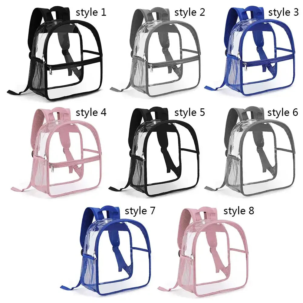 Clear Backpack Stadium Approved Transparent Clear Mini Backpack for Women Men Backpack for Concert Work Sport Festival Venues
