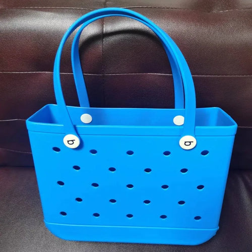 Tote Silicone Basket with Sand Waterproof Travel Bag Sandproof