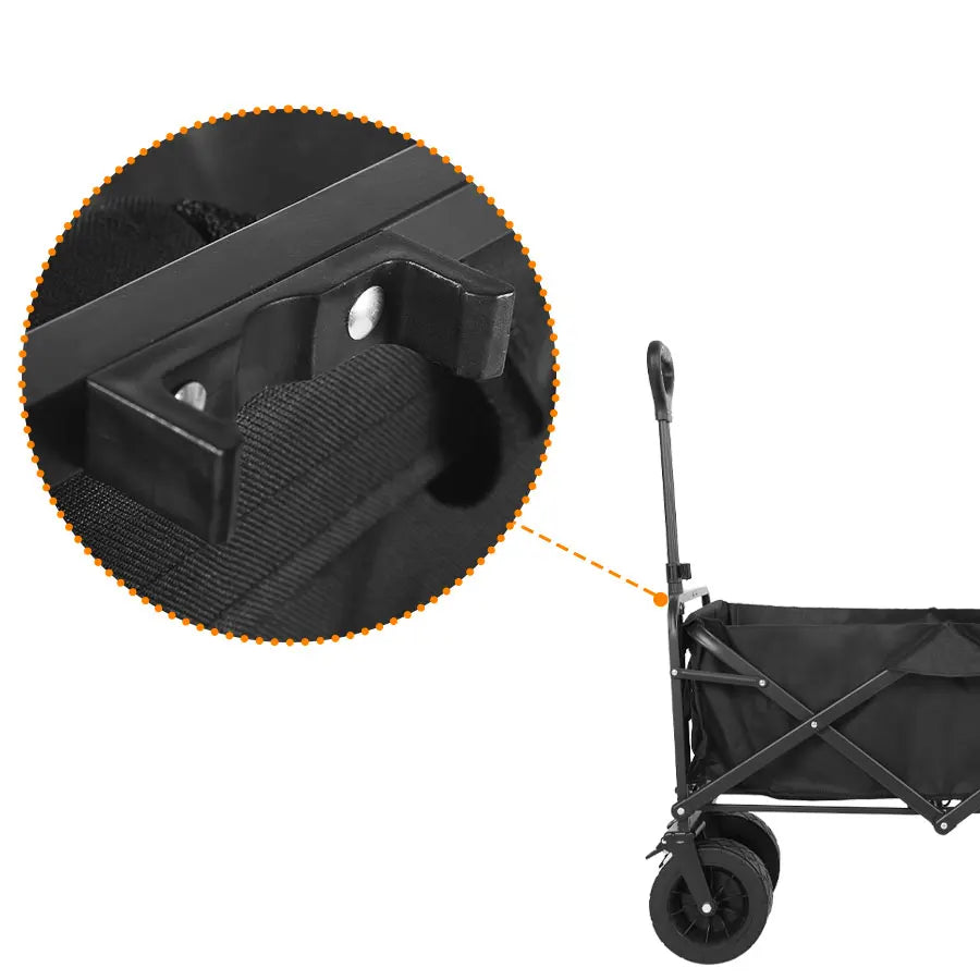Collapsible Folding Utility Beach Cart Wagon Heavy Duty Large Capacity Fold Wagon Outdoor Trolley Portable Garden Camping Cart