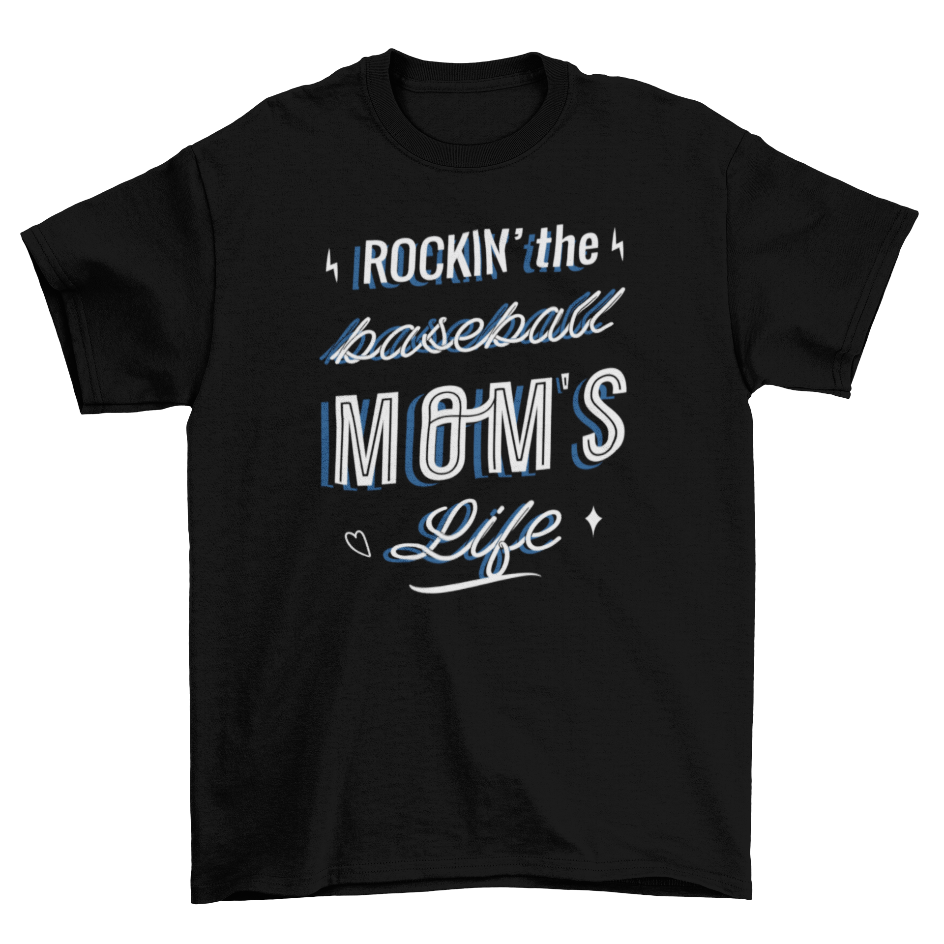 Baseball mom quote t-shirt