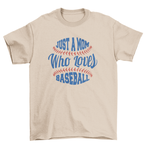 Baseball mom lettering quote t-shirt