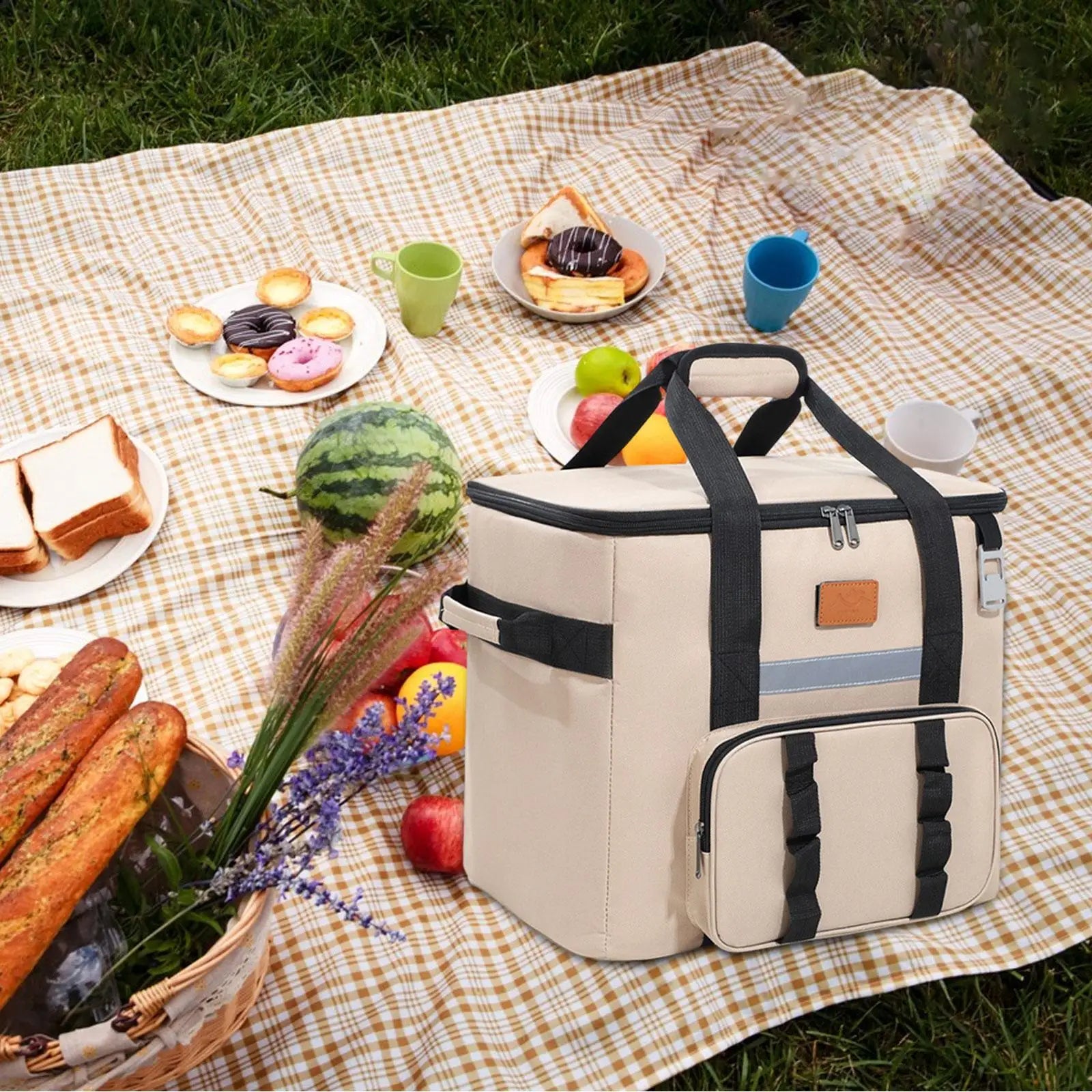 Women's Lunch Tote Bag Laptop Bag with Insulated Lunch Compartment Large Capacity Keep Warm or Cold Outdoor Picnic Tote Handbag