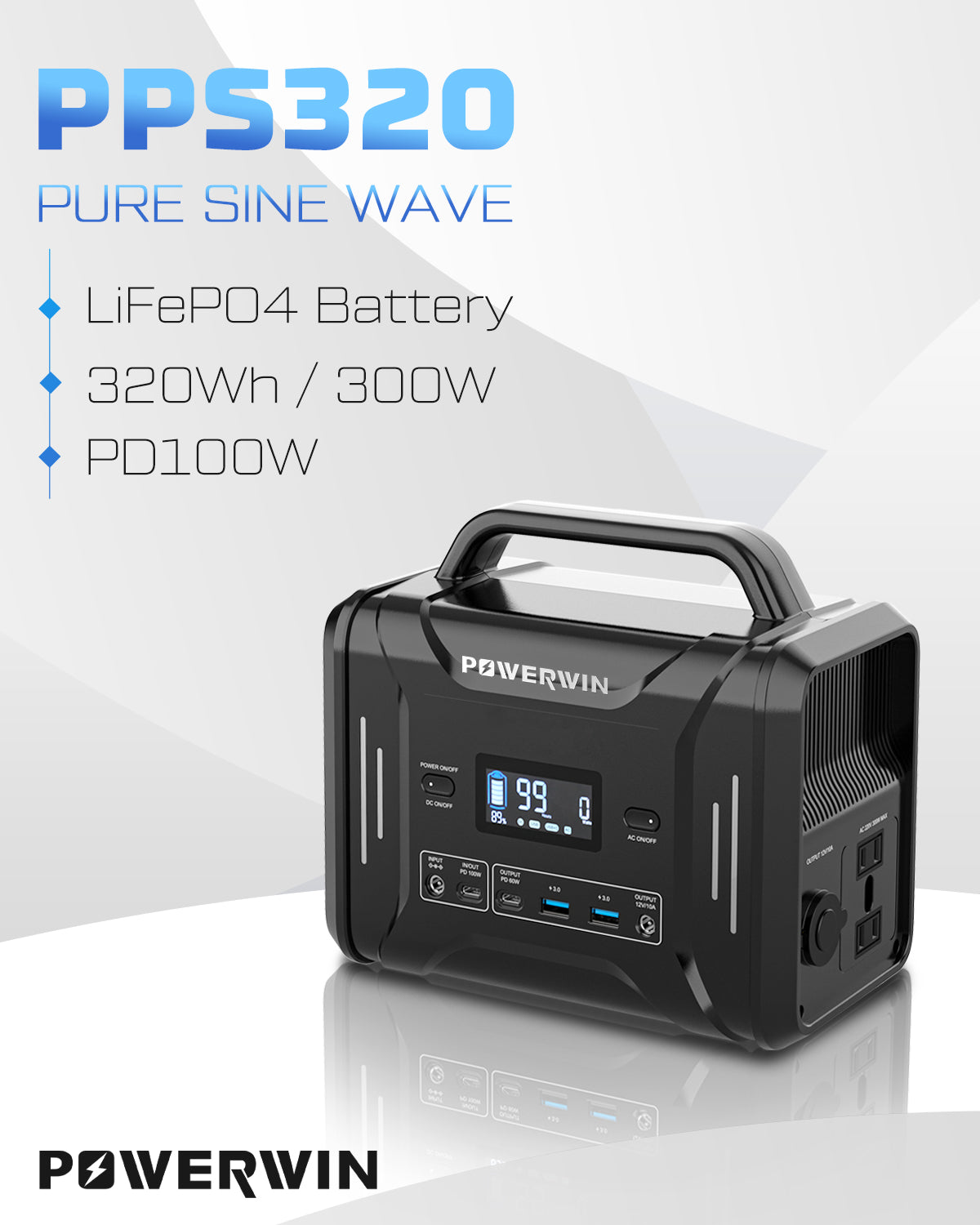 US POWERWIN pps320 300W 320Wh powered generator for Outdoors Camping