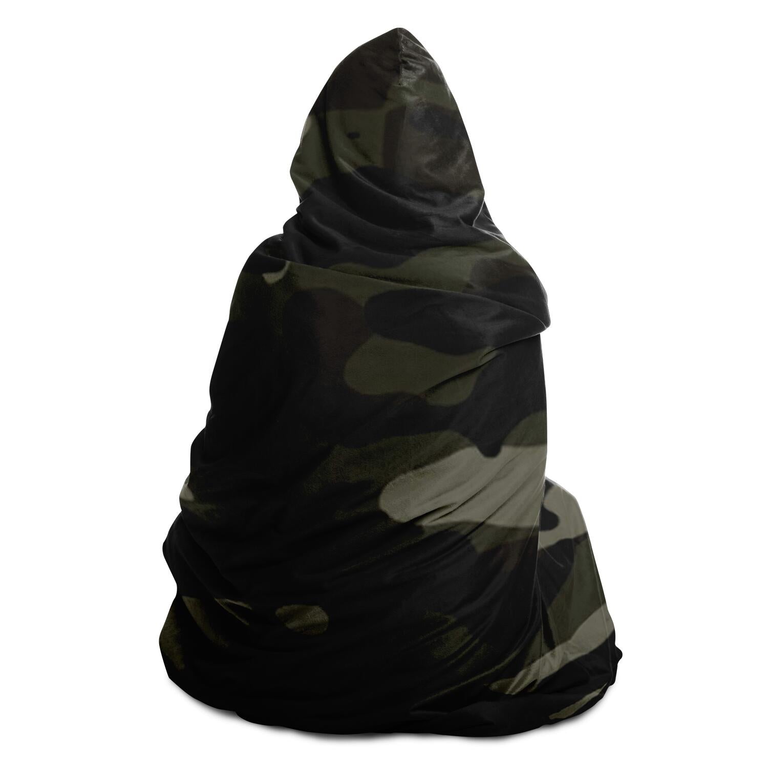 Dark Camouflage Pattern Plakat Hooded Blanket