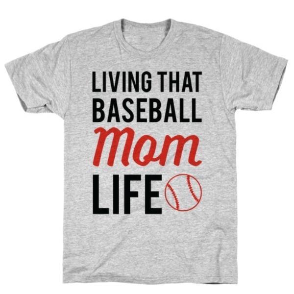 LIVING THAT BASEBALL MOM LIFE T-SHIRT